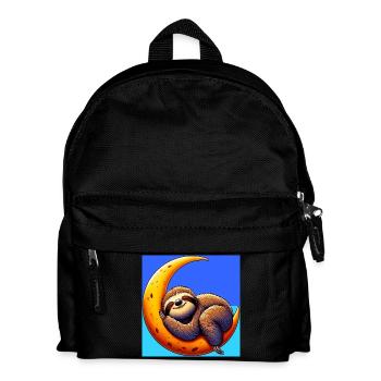 Faultier schläft auf dem Mond - Kinder Rucksack - Schwarz - Vorne