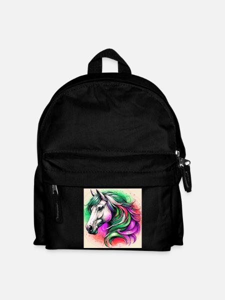 horse - Kids' Backpack - black