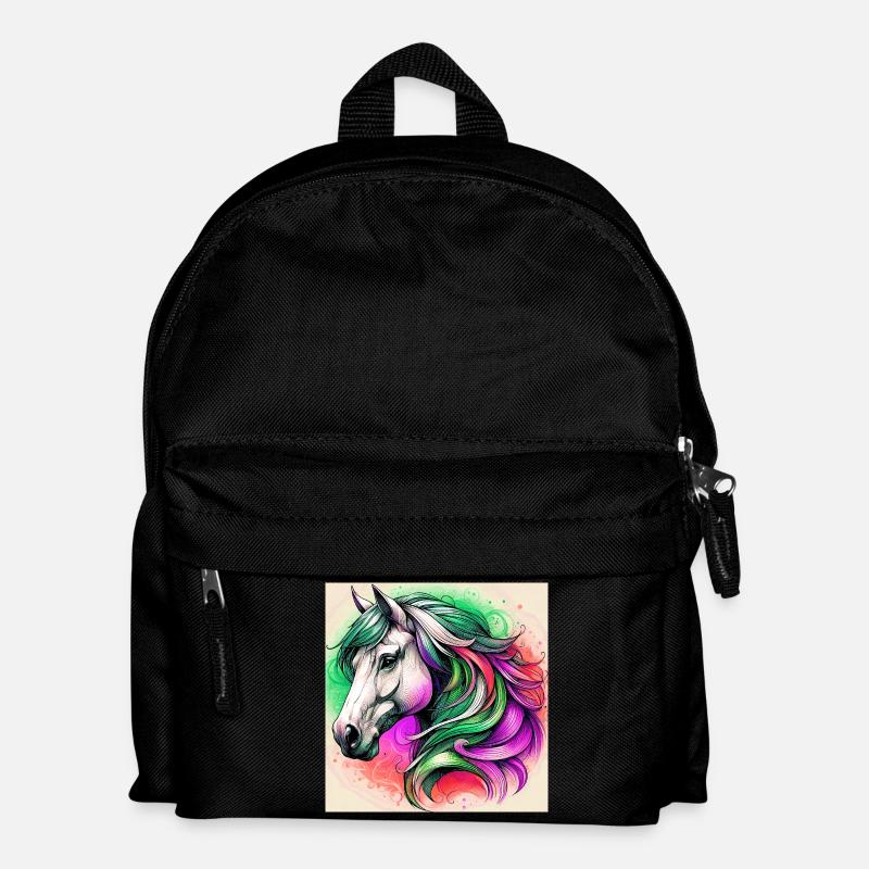 horse - Kids' Backpack - black