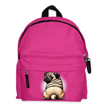 Carlin Carlin Propriétaire de carlin Amoureux du carlin Porte-carlin - Sac à dos Enfant - fuchsia - Devant