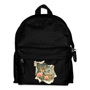 Faon de cerf - Sac à dos Enfant - noir - Devant