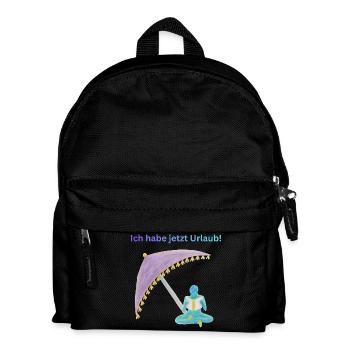 Urlaubsträume unter Zeltschirm - Kinder Rucksack - Schwarz - Vorne