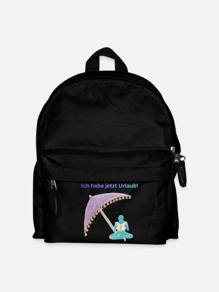 Urlaubsträume unter Zeltschirm - Kinder Rucksack - Schwarz