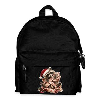Raton laveur dans le chaos des cadeaux - Sac à dos Enfant - noir - Devant