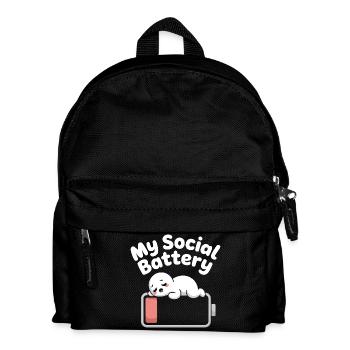 Social Battery Introvert Dead Battery Battery - Kids' Backpack - black - Front