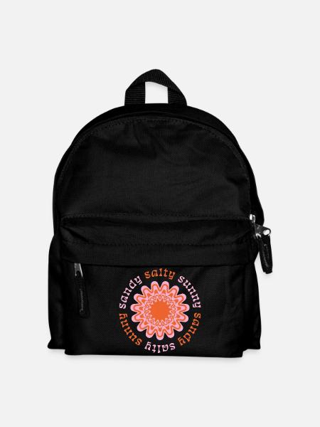 Sandy Salty Summer Design - Kids' Backpack - black