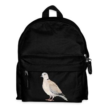Pigeon portrait in earth tones - Kids' Backpack - black - Front