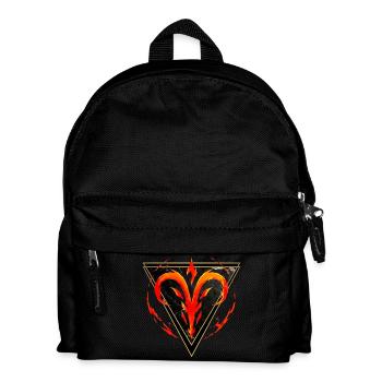 Widder-Feuerzeichen – Tierkreis von Kék-Ina - Kinder Rucksack - Schwarz - Vorne
