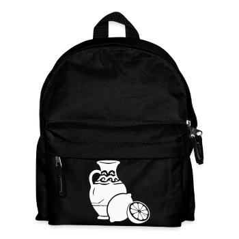 Zitrusvase Stillleben Keramik - Kinder Rucksack - Schwarz - Vorne