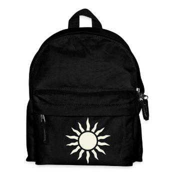 Sonne mit Strahlenrahmen - Kinder Rucksack - Schwarz - Vorne