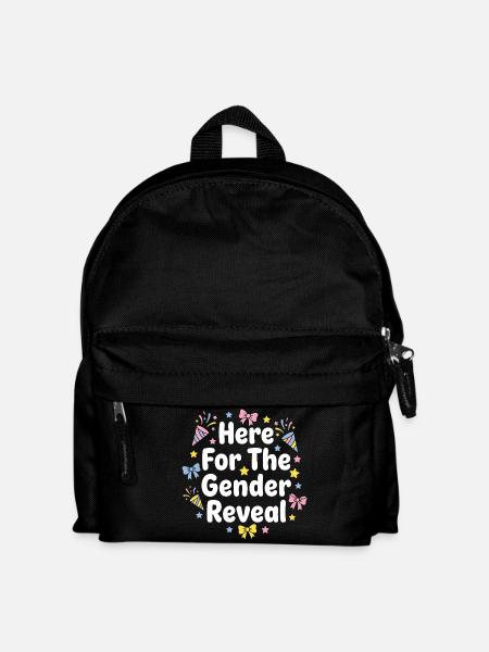 Hier für die Geschlechterenthüllung - Kinder Rucksack - Schwarz