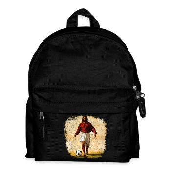 Jesus Fussballer - Kinder Rucksack - Schwarz - Vorne