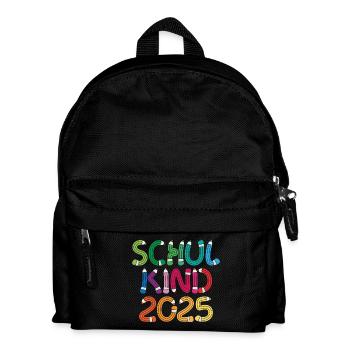 Schulkind 2025 Einschulung Schulanfang - Kinder Rucksack - Schwarz - Vorne
