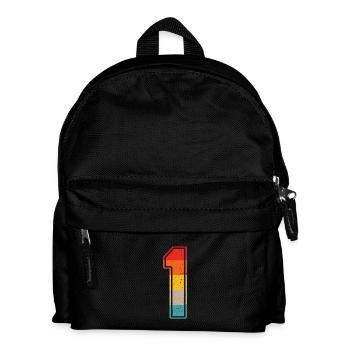 1 Year Retro Jersey Number 1 T-shirt Number 1 - Kids' Backpack - black - Front