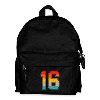 16 ans maillot rétro numéro 16 T-shirt numéro 16 - Sac à dos Enfant - noir - Devant