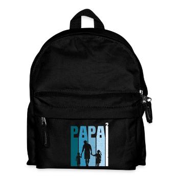 Father and daughter and son, daughter and son - Kids' Backpack - black - Front