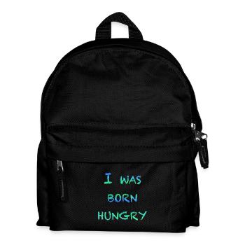 Hungrig geboren - Kinder Rucksack - Schwarz - Vorne