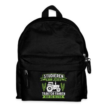 Studieren kann jeder Traktor fahren nur die besten - Kinder Rucksack - Schwarz - Vorne