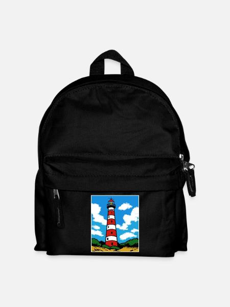 Ich liebe Ameland Urlaub Leuchtturm - Kinder Rucksack - Schwarz