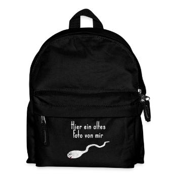 Old photo of me funny saying - Kids' Backpack - black - Front
