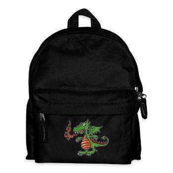 Kleiner Feuerdrache - Kinder Rucksack - Schwarz - Vorne