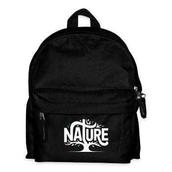 Natur - Coo Tree Logo - Kinder Rucksack - Schwarz - Vorne