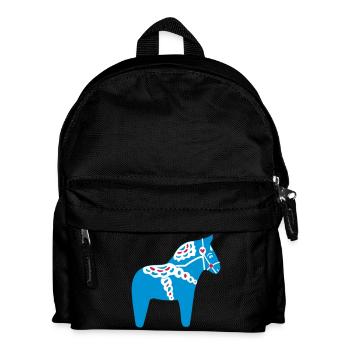 Dala Horse Blue - Sac à dos Enfant - noir - Devant