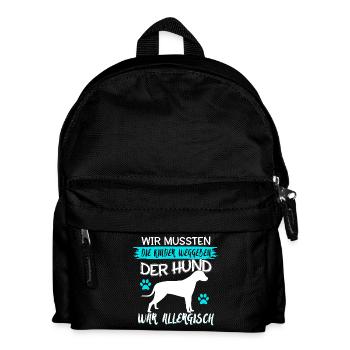 Wir mussten die Kinder weggeben, Hund allergisch - Kinder Rucksack - Schwarz - Vorne
