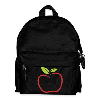 Apfel - Kinder Rucksack - Schwarz - Vorne