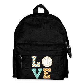 Volleyball - Kinder Rucksack - Schwarz - Vorne