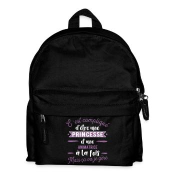 Princesse Animatrice cadeau métier - Sac à dos Enfant - noir - Devant