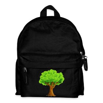 baum tree baumstamm wald forest woods33 - Kinder Rucksack - Schwarz - Vorne