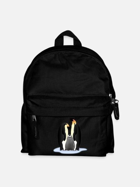 Pinguin Familile - Kinder Rucksack - Schwarz