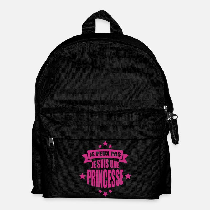 je peux pas je suis une princesse - Sac à dos Enfant - noir