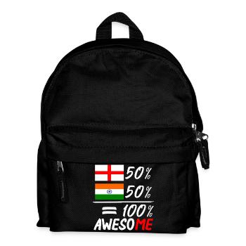 Half English Half Indian - Kids' Backpack - black - Front