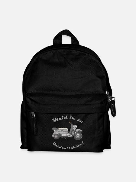 Made in the DDR, Troll Roller, Simson, Moped, Ossi - Kinder Rucksack - Schwarz