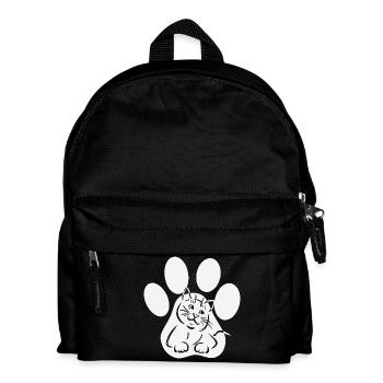Cat Paw Cat in Paw Gift - Kids' Backpack - black - Front