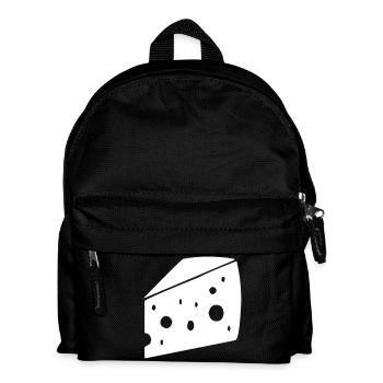 big piece of cheese with holes - Kids' Backpack - black - Front