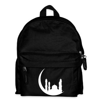 moschee islam halbmond relegion glaube türkei demo - Kinder Rucksack - Schwarz - Vorne