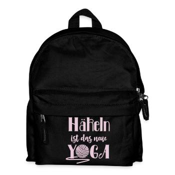 Häkeln Yoga - Kinder Rucksack - Schwarz - Vorne