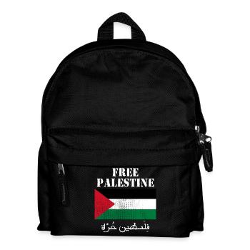Drapeau de Palestine libre - Sac à dos Enfant - noir - Devant