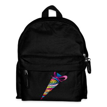 Sac d’école à motifs colorés pour la scolarisation - Sac à dos Enfant - noir - Devant