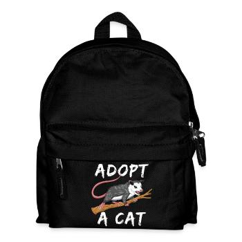 adopt a cat - Kids' Backpack - black - Front