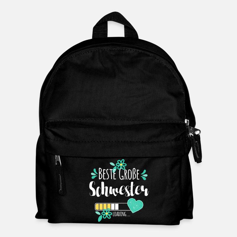 Beste Große Schwester Loading - Kinder Rucksack - Schwarz