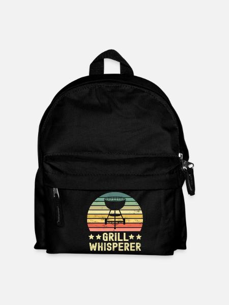 Grill Grillen Grillkönig - Kinder Rucksack - Schwarz