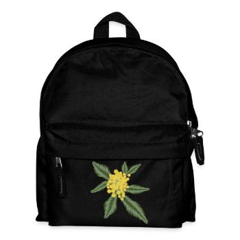 Acacia argenté avec ses fleurs jaunes Pompons - Sac à dos Enfant - noir - Devant