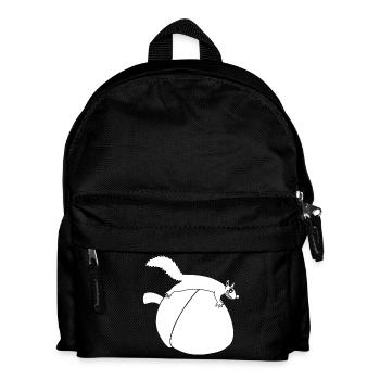 L'écureuil contre le gland (blanc) - Sac à dos Enfant - noir - Devant