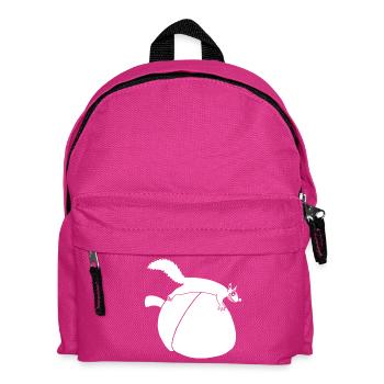Das Eichhörnchen gegen die Eichel (weiß) - Kinder Rucksack - Fuchsia - Vorne