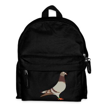 Pigeon voyageur brun rouge - Sac à dos Enfant - noir - Devant