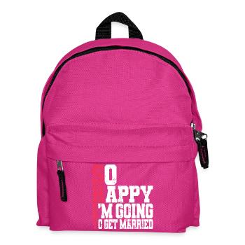 Lustiger Junggesellenabschied Verlobung Hochzeit Verheiratet - Kinder Rucksack - Fuchsia - Vorne